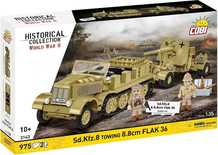 Konstruktorius Sd.Kfz. 8 su velkamu 8,8 cm Flak 36 pabūklu (DAK), 1:35