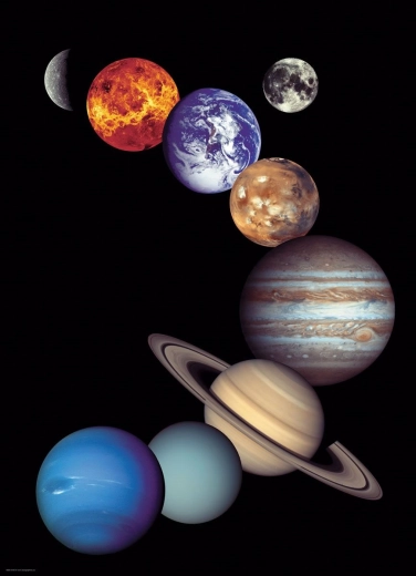 Dėlionė EUROGRAPHICS NASA – Saulės sistema, 1000 detalių