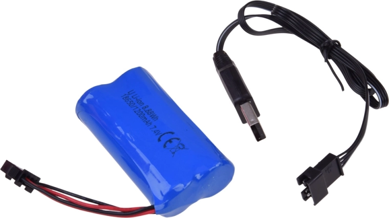 Akumuliatorinis maitinimas ir įkrovimas per USB