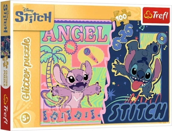 100-piece Glitter Puzzle "Hawaiian Shine" Stitch (Disney) - 1 piece