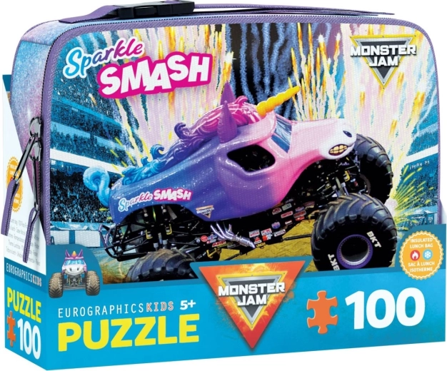 Puzzle in a Snack Box MONSTER JAM Sparkle Smash 100 pieces