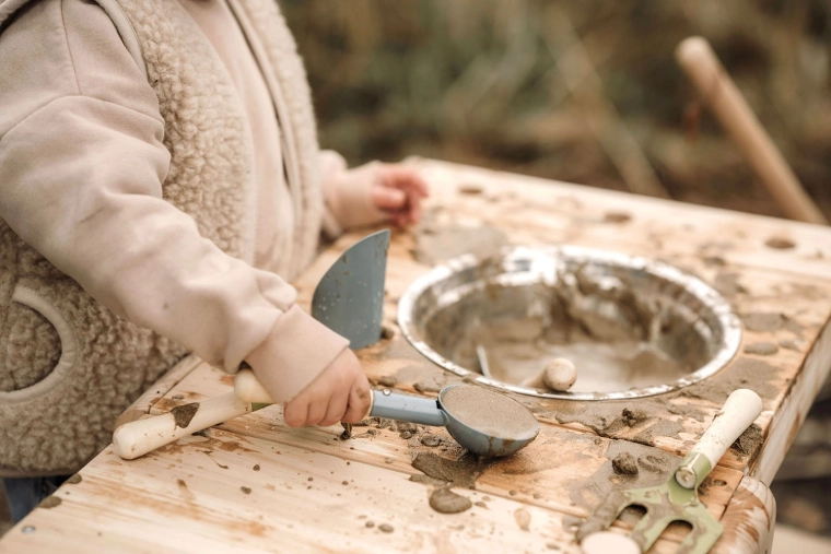 For play with sand and soil