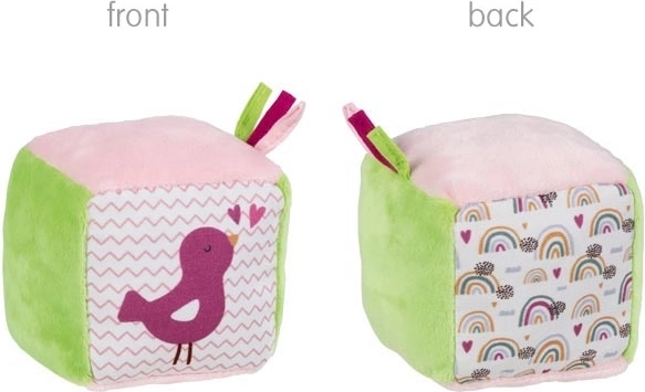 Goki Textile Motor Skills Cube Bird/Rainbow