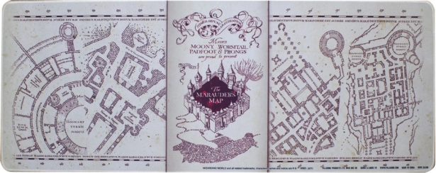 Stalo kilimėlis HARRY POTTER – Nenaudėlio žemėlapis 40 × 80 cm