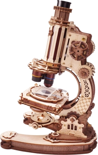 RoboTime ROKR 3D mechaninis medinis konstruktorius – mikroskopas