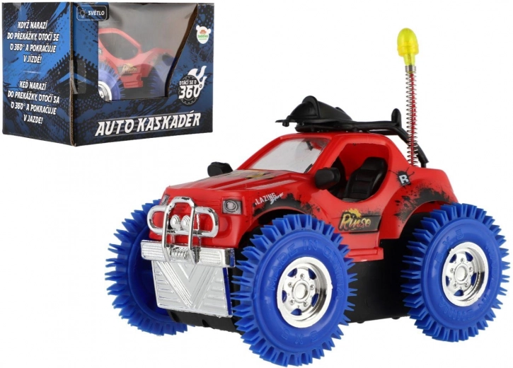 Triukinis automobilis su baterijomis, šviesa ir garsu