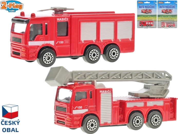 Metalinis gaisrinės mašinėlės modelis 8 cm – 2-Play Traffic