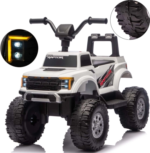 Elektrinis automobilis vaikams Milly Mally Ford F-150 Raptor baltas