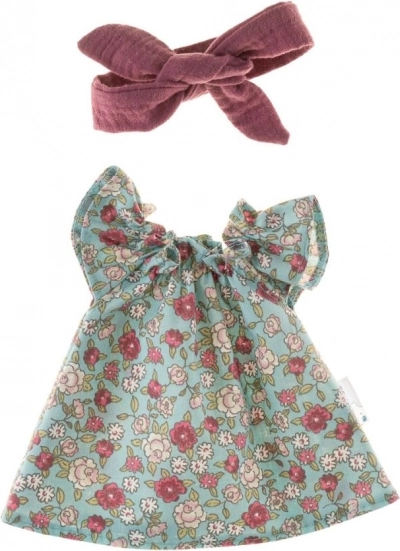 Dress with Headband for 38 cm Doll - Heather Blossoms