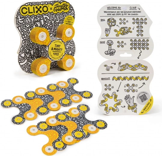 Clixo Tiny & Mighty Artist Edition Timothy Goodman – magnetinis konstruktorius, 9 vnt.
