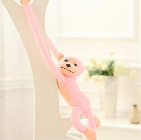 Pink 80 cm Plush Monkey with Sound