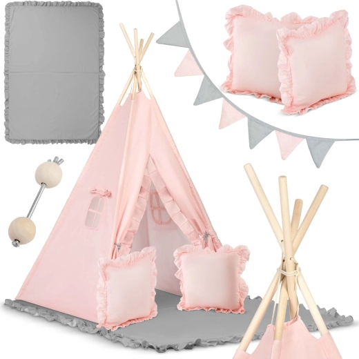 Nukido Kids Tipi Tent – Light Pink