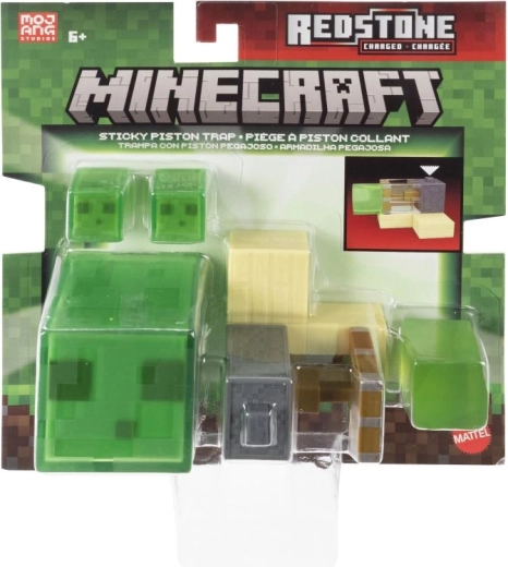 Redstone action with a sticky piston