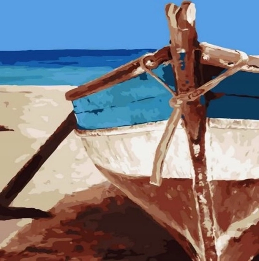 Norimpex Paint by Numbers Boat on the Beach 40 × 50 cm
