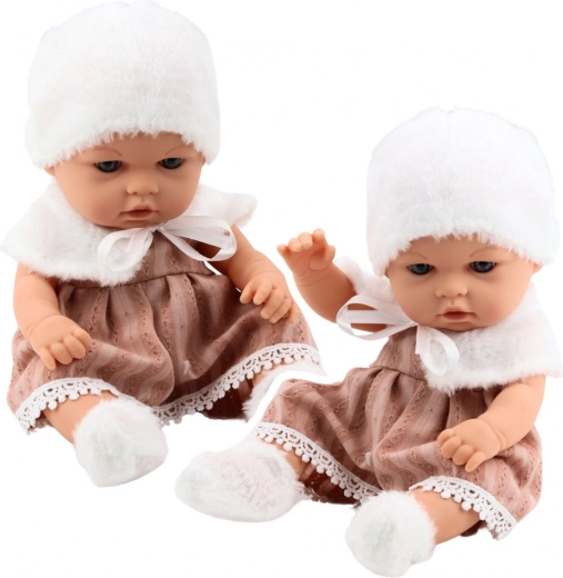 Baby Doll in Beige Dress with Hat and Collar