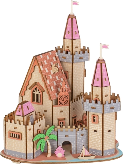 Medinė 3D dėlionė – pilis paplūdimyje WOODCRAFT