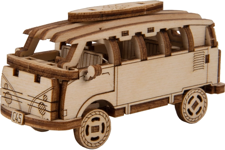 Medinė 3D dėlionė WOODEN CITY Superfast retro mikroautobusas