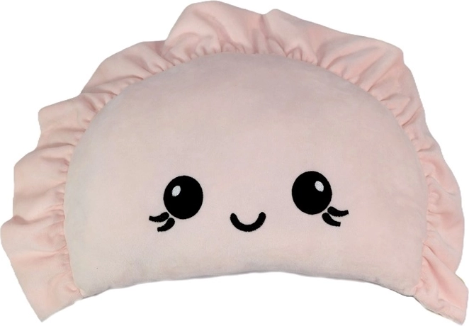 Rožinis pliušinis koldūnas (pierogas) 42 cm