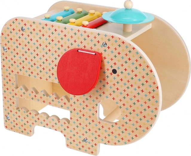 Wooden Music Elephant 5-in-1 Petit Collage