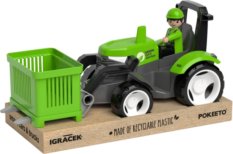 EFKO Igráček MultiGO green tractor with forks, figure and pallet