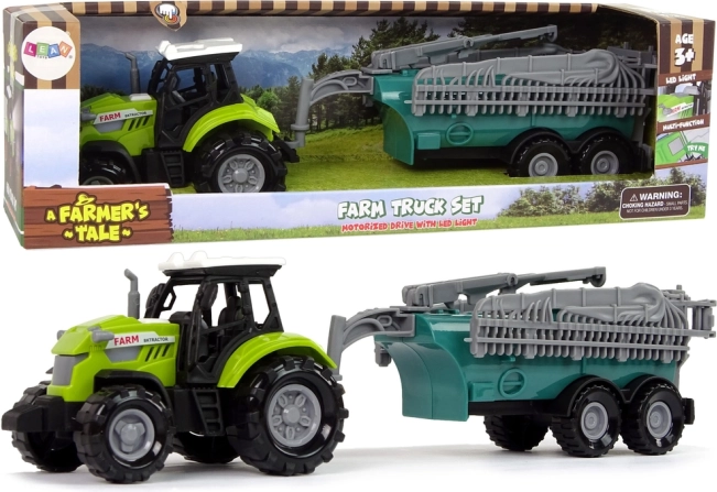 Kids' Green Tractor with Sprayer and Sounds
