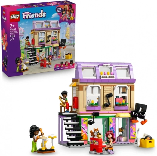 LEGO® Friends 42653 Muzikos prekių parduotuvė ir butas