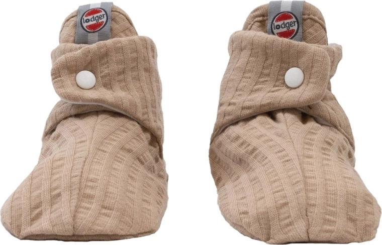 Lodger medvilninės tapkutės Slipper Seersucker smėlinės 0–3 mėn.