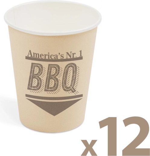 Popieriniai puodeliai BBQ 250 ml, 12 vnt.