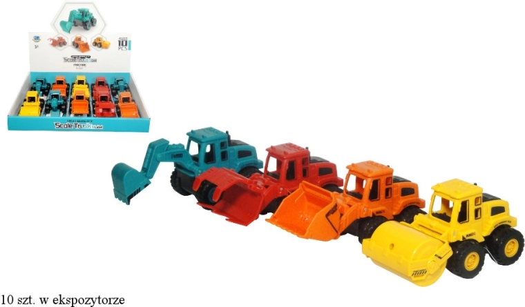 Construction vehicle with friction drive for kids