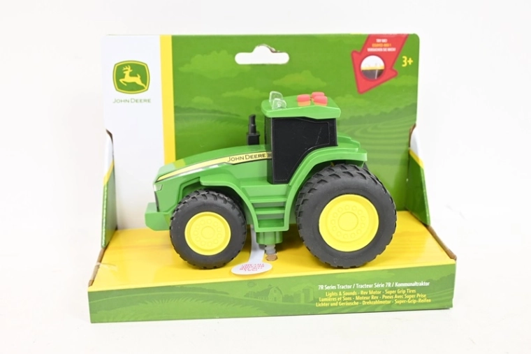 Tomy John Deere mini traktorius su šviesos ir garso efektais