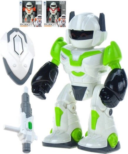 Adar Robot Dominator kovinis kovinis robotas su ginklu ir skydu 24 cm su šviesa ir garsu – 1 vnt.
