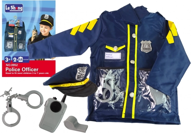 Vaikiškas policininko kostiumas su 8 priedais