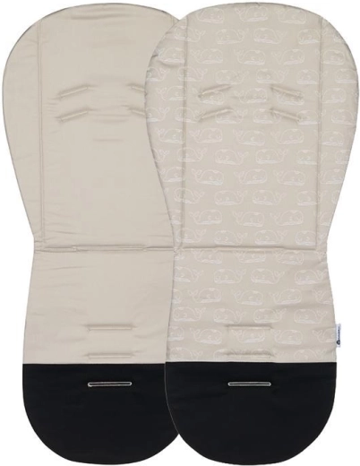 Petite&Mars stroller liner Foamy beige whale