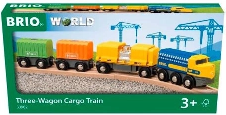 BRIO freight train with three wagons