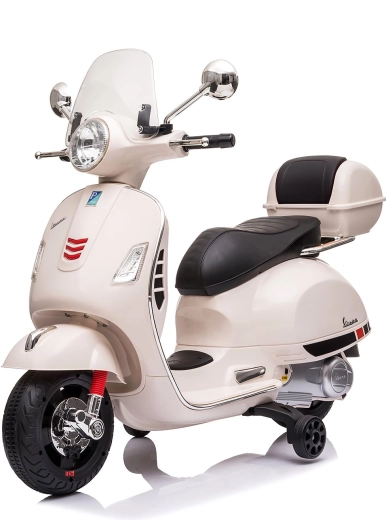 Chipolino elektrinis vaikiškas motociklas Vespa GTS baltas