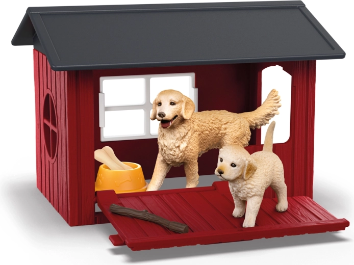 Šuns būda su auksaspalviu retriveriu Schleich Farm World