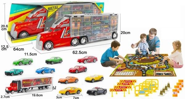 Truck – tow set with play mat and toy cars