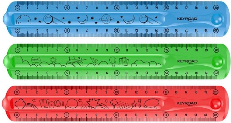 Lanksti liniuotė 20 cm KEYROAD