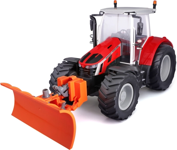 Maisto RC traktorius Massey Ferguson su priekiniu peiliu ir šviesomis