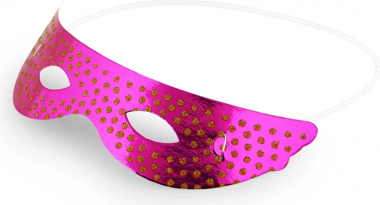 Paper masks with gold dots, 6 pcs
