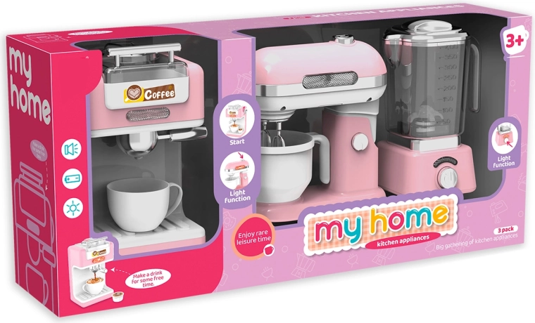 Kids' kitchen appliance set – coffee maker, mixer and juicer