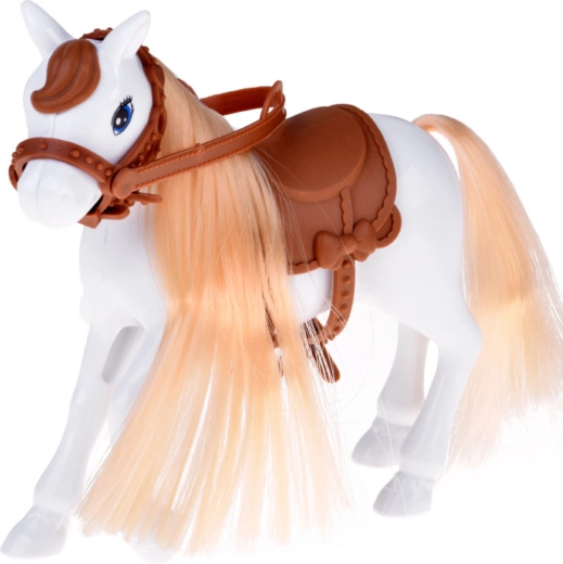 Horse with saddle and bridle