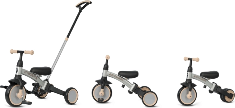 3-in-1: tricycle, parent push mode and balance bike