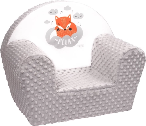 Children's minky armchair NEW BABY Fox – grey