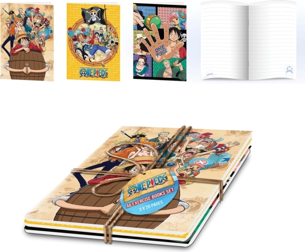 One Piece sąsiuvinių rinkinys A5 (3 vnt.)