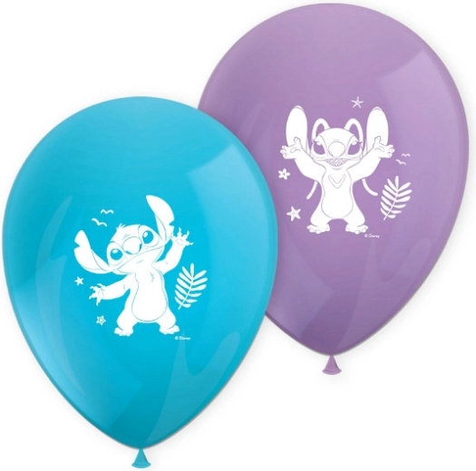 DISNEY Stitch & Angel balionai – 8 vnt. rinkinys