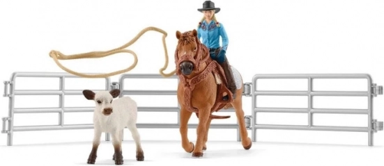Schleich Farm World kaubojė su lasu
