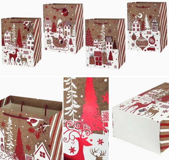 Christmas gift bag 14 × 17 × 7 cm – assorted designs