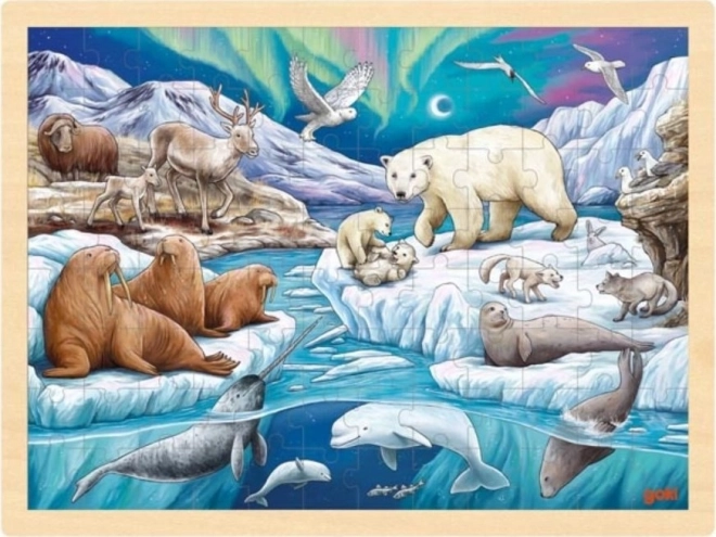 Wooden puzzle Polar Night 96 pieces GOKI