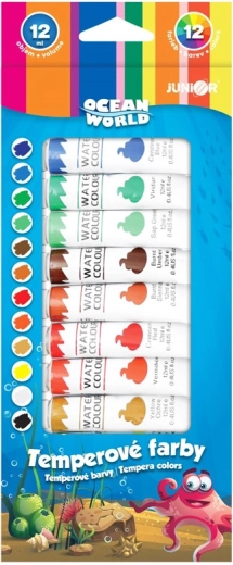Tempera dažai Ocean World 12×12 ml